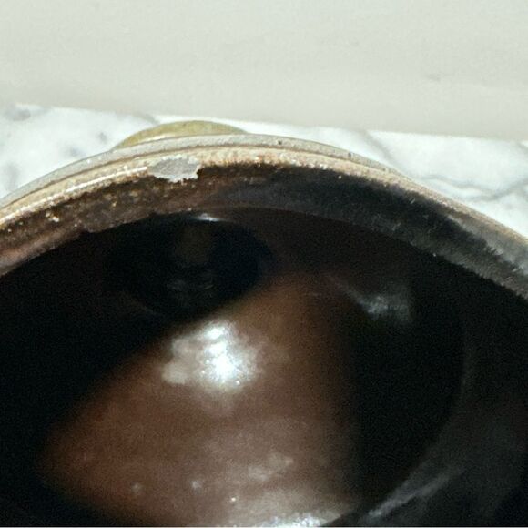 Brown Ceramic Salt Cellar made in Australia Bendigo pottery - Picture 6 of 16